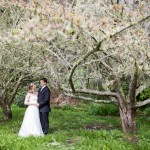 Emma & Brad amongst the apple trees