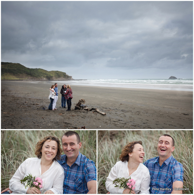 Julia and Reiner at Muriwai Beach