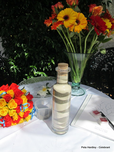 Tanya and Trev's sand ceremony